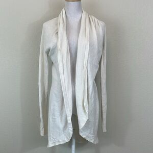 Lilly Putlizer ivory long sleeve open cardigan size medium